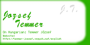 jozsef temmer business card
